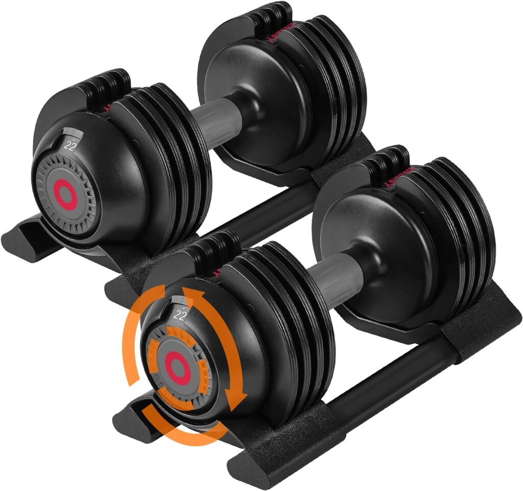 Adjustable Dumbbells Set: 5 Weight Options Dumbbell with Anti-Slip Metal Handle for Exercise & Fitness Fast Adjust Weight for Full Body Workout Fitness