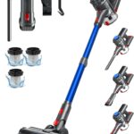 Cordless Vacuum Cleaner, 45Mins Powerful Vacuum Cleaners for Home, Lightweight Stick Vacuum Cordless with Advanced Green Light Tech, Rechargeable Battery Vacuum for Carpet,Pet Hair,Hardwood Floor