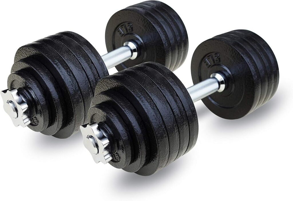 105lbs Adjustable Dumbbell Set One Pair of Adjustable Dumbbells Kits – 105 Lbs (52.5lbs X 2pc)