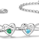 Personalized Mother’s Day Bracelet for Mom & Grandma – Custom Engraved Name & Birthstone Jewelry for Women, Unique Gift for Christmas, Birthday, Anniversary