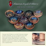 ALWAYS AZUL POTTERY French Onion Soup Bowl in Mountain Waves – Handmade Ceramic Pottery Bowl – Handcrafted Polished Stoneware – Unique & Stylish Glazed Bowl, Great for Soup, Salad, Cereal and More