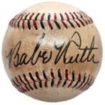 Babe Ruth New York Yankees Replica Baseball w/Circa 1930s Facsimile Autograph – Autographed Baseballs