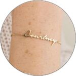 Custom Bracelet for Women – 14K Gold Plated Adjustable Name Anklet Bracelets Personalized, Customized Bracelet Birthday Gift for Women