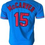Tim McCarver Autographed Signed St Louis Blue Baseball Jersey (JSA)