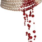 Handmade Dripping Blood Imitation Pearls Necklace Vampire Choker Party Costume Women