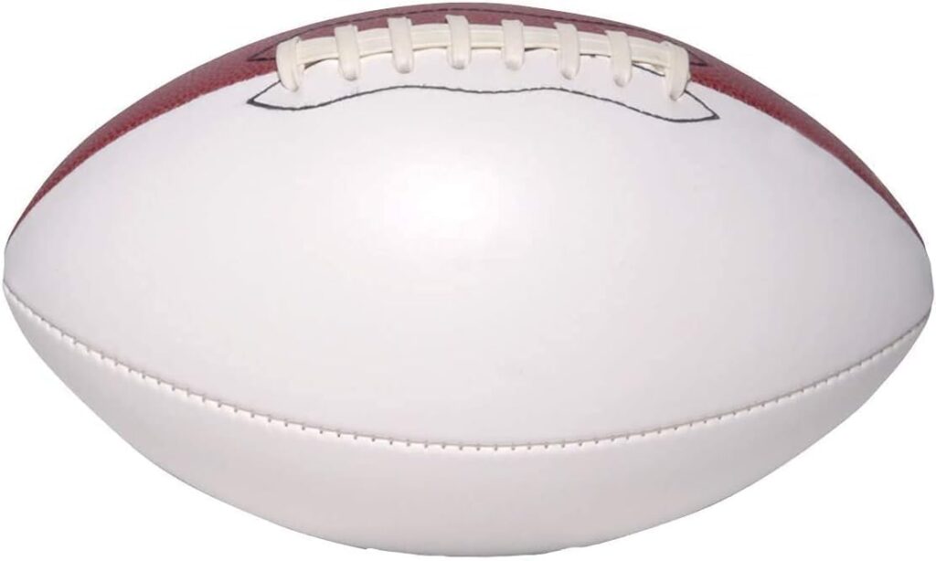 Autograph Blank Mid 9 Inch Football | Official Size 3 | Football Trophy for Signing with Two White Panels