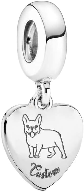 CharmSStory Animal Charm Personalized Customized Name Dog Mom Cat Sea Turtle Elephant Owl Unicorn Butterfly Bee Memorial Charms for Women s Compatible with Pandora Charms Bracelets