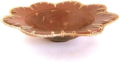 OMA Fruit Bowl Center Piece Hand Made Pottery Bowl, Floral Design Bowl Brand