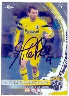Michael Parkhurst autographed trading card (Columbus Crew SC Soccer MLS) 2014 Topps Chrome #57 – Autographed Soccer Cards