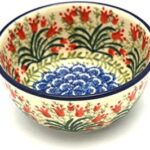 Polish Pottery Bowl – Ice Cream/Dessert – Crimson Bells