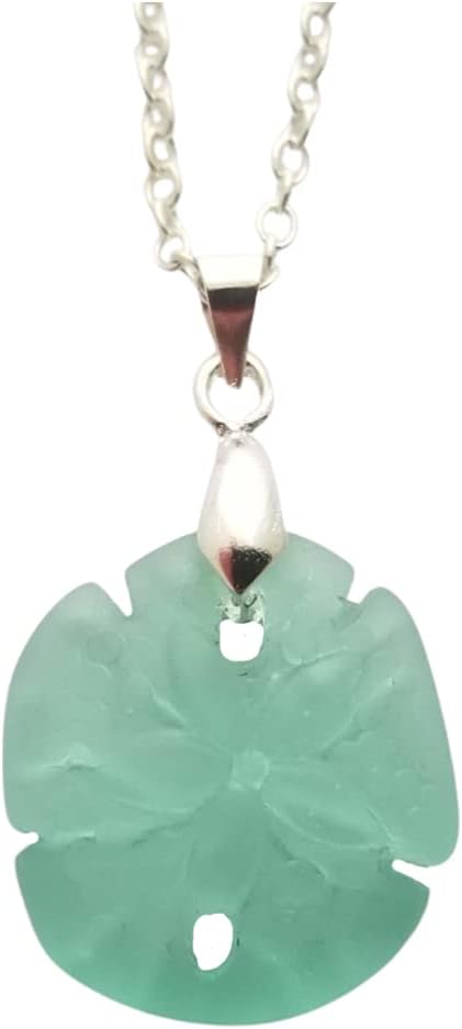 YInahawaii Handmade in Hawaii Sea Glass Jewelry, sand dollar necklaces, (Hawaii Gift Wrapped)