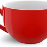 Handcrafted Ceramic Coffee Mugs Indian Red Jumbo Size Set of 1 (10 oz), Cappuccino Cups, Coffee Cups, British Coffee Cups, Porcelain Tea Set, Latte Cups, Espresso Mug.