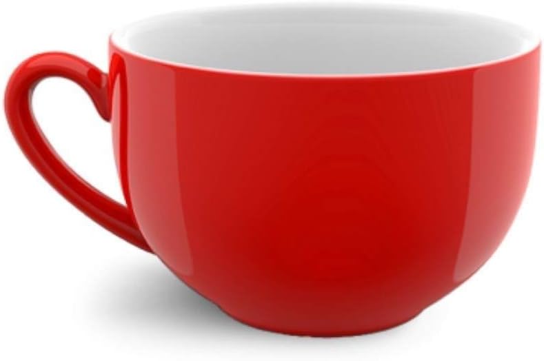 Handcrafted Ceramic Coffee Mugs Indian Red Jumbo Size Set of 1 (10 oz), Cappuccino Cups, Coffee Cups, British Coffee Cups, Porcelain Tea Set, Latte Cups, Espresso Mug.