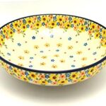 Polish Pottery Bowl – Contemporary – Medium (9″) – Buttercup
