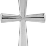 Claddagh Gold Solid Sterling Silver Simple Religious Cross Pendant