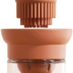 TINMIX Oil Dispenser with Brush – Glass Olive Oil Dispenser for Kitchen, 2 IN 1 Oil Dispenser Bottle with Silicone Basting Brush for Cooking Vinegar Sauce BBQ Grill Frying, T-OB21, Red
