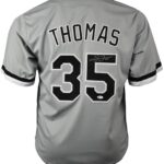 Frank Thomas Autographed Signed Gray Baseball Jersey
