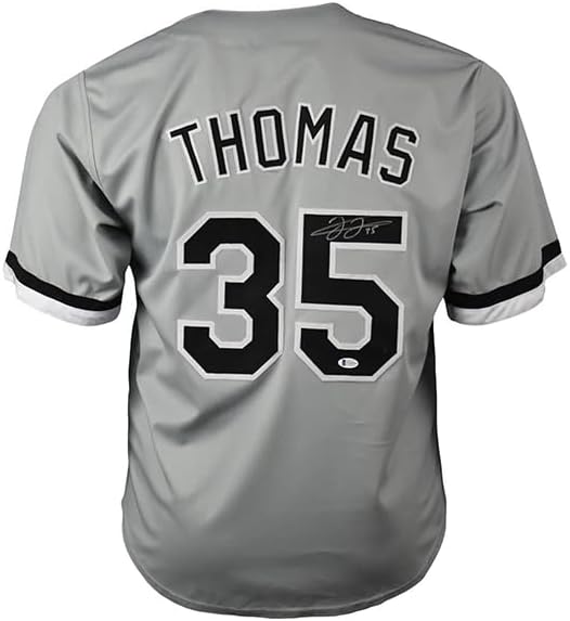 Frank Thomas Autographed Signed Gray Baseball Jersey