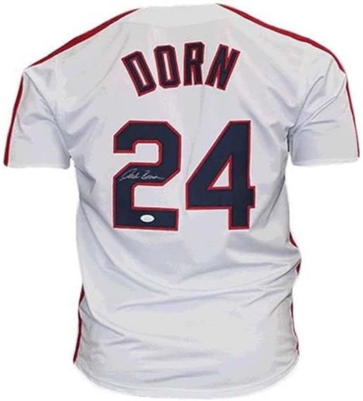 Corbin Bernsen Autographed Baseball Jersey Major League Dorn (JSA)