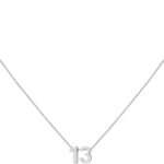 Number Necklace for Women Dainty 14K Gold Plated Number Pendant Necklace Personalized Jewelry Football Basketball Baseball Gift