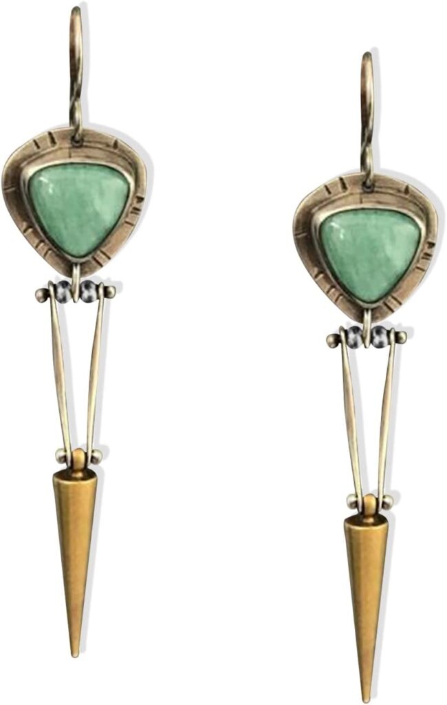 Handmade Boho Geometric Earrings Vintage Unique Bohemian Ethnic Dangle Drop Statement Earrings for Women Girls Birthday Valentines Day Jewelry Gift