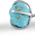 Raw Gemstone Rough Silver Stud Earrings