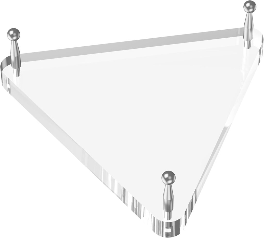 SVENJBB Clear Acrylic Basketball Holder, Display Ball Stand for Football, Soccer, Volleyball, Acrylic Ball Stand with Rubber Feet and Silver Pegs for Displaying Sports Memorabilia, 1 Pack