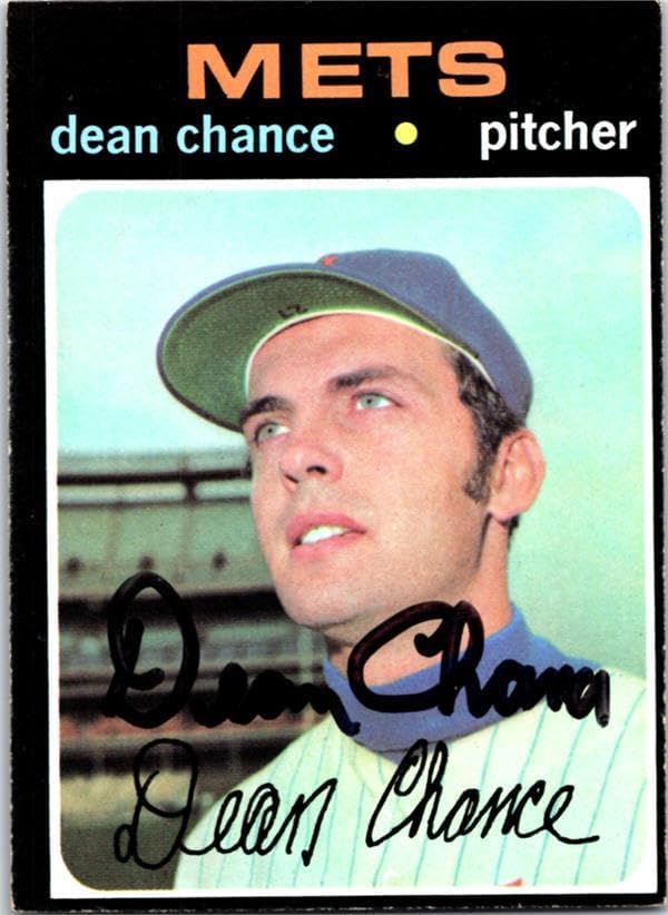 Dean Chance autographed Baseball Card (New York Mets) 1971 Topps #36 – Baseball Slabbed Autographed Cards