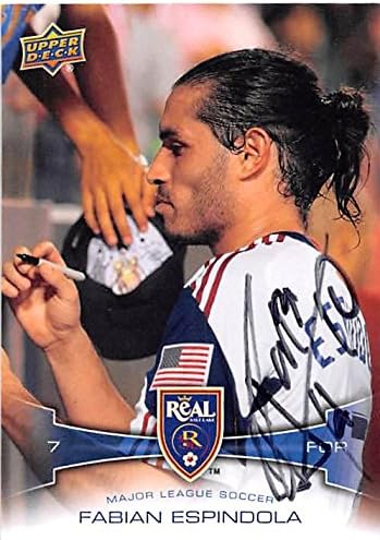 Fabian Espindola autographed soccer card (Real Salt Lake MLS) 2012 Upper Deck #91 – Autographed Soccer Cards