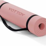 YOTTOY Yoga Mat，Extra Thick Yoga Mat (1/2inch),Professional TPE Exercise Mat,Non-Slip Workout Mat for Yoga, Pilates, Fitness, Barefoot Workouts, Home Gym Studio with Strap