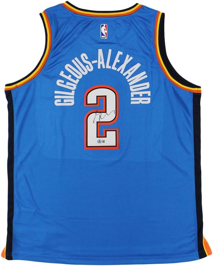 Shai Gilgeous-Alexander Autographed/Signed Oklahoma City Blue Basketball Jersey