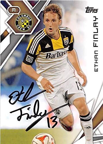 Ethan Finlay autographed trading card (Columbus Crew MLS Soccer) 2015 Topps #85 – Autographed Soccer Cards