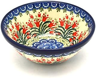 Polish Pottery Bowl – Small Nesting (5 1/2″) – Crimson Bells