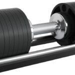 SNODE AD80 Drop Proof 80 lbs Adjustable Dumbbell Set -Adjustable Weights with Cast Iron Plates and Cradle, Knurled Handle, Fast Adjust, Compact Home Gym Equipment for Bench & Press