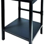 Black Heavy Duty Adjustable Dumbbell Stand & Kettlebell Stand – Adjustable Dumbbell Weight Rack, Weight Stand for Dumbbells, Weight Rack for Home Gym with Non-Slip Base, Anti-Tip Safety & Space-Saving Design