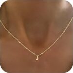 Initial Necklaces for Women Dainty 14k Gold Plated Letter Necklace Trendy A-Z Pendant Choker Necklace Cute Name Personalized Fashion Jewelry Gift for Women Her