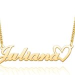 Custom Name Necklace Gold Plated Personalized Nameplate Jewelry Customized Gift for Women