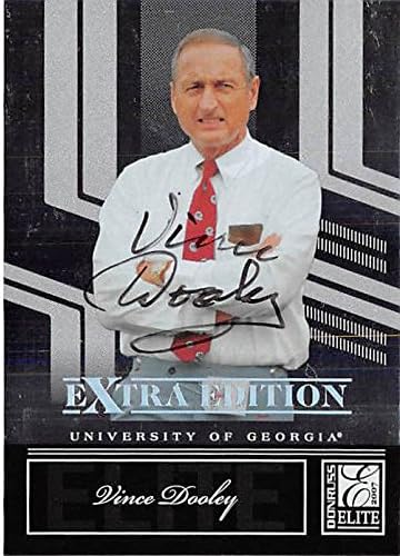 Vince Dooley autographed football card (Georgia Bulldogs University – head coach) 2007 Donruss Elite #76