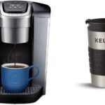 Keurig K-Elite Single-Serve K-Cup Pod Coffee Maker, Brushed Silver & Travel Mug Fits K-Cup Pod Coffee Maker, 1 Count (Pack of 1), Stainless Steel