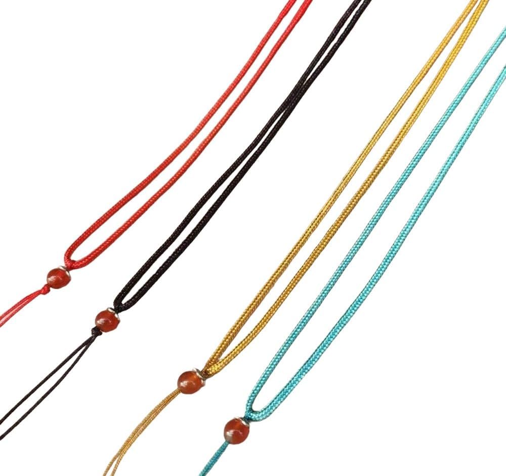 Strings Cords Emerald Rope for Necklace and Jewelry Making, Handmade Jade Pendant Adjustable Braided Necklace Rope Cord (8)