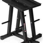 Titan Fitness Dumbbell Stand and Plate Tree, 260 LB Capacity, Organize Classic Dumbbells, Power Blocks, Loose Plates, Home Gym Storage Rack