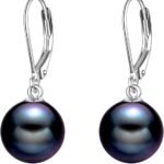 925 Sterling Silver Pearl Leverback Earrings Dangle Drop Jewelry Gifts for Women
