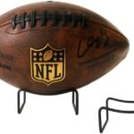 HillSpring Metal Football Display Stand, Base Holder for Basketball, Bowling, Soccer, Volleyball, Rugby and Other Autographed Balls, 2 Pack