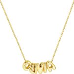 M MOOHAM Custom Name Necklace Personalized – 14K Gold Plated Necklace Personalized Monogram Pendant Name Necklaces for Women Trendy Jewelry Gifts for Women Mom Her Birthday Gifts