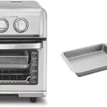Cuisinart Air Fryer + Convection Toaster Oven, 8-1 Oven with Bake, Grill, Broil & Warm Options, Stainless Steel, TOA-70 & AMB-TOB4 Toaster Oven Baking Pan 4-Pc Set