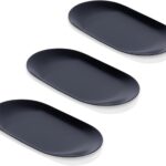 Luxury Stainless Steel Tray Set – Versatile Use with Jewelry or Candles – 7 inch (Small), Set of 3, Durable, Rust-Resistant, Sleek Design, Easy to Clean