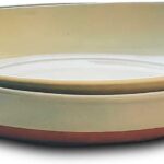 Mora Ceramic Large Serving Bowls- Set of 2 Oval Platters for Entertaining. Modern Kitchen Dishes for Dinner, Fruit, Salad, Turkey, etc. Oven, Dishwasher Safe, 55/35 oz, 13.5″ / 11.8″ – Neutrals