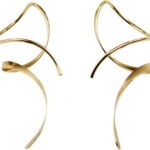 Earrings for Women Spiral threader earrings hand bent dangle earrings for women，suitable for gift giving, perfect for your birthday party, Christmas, gift giving.
