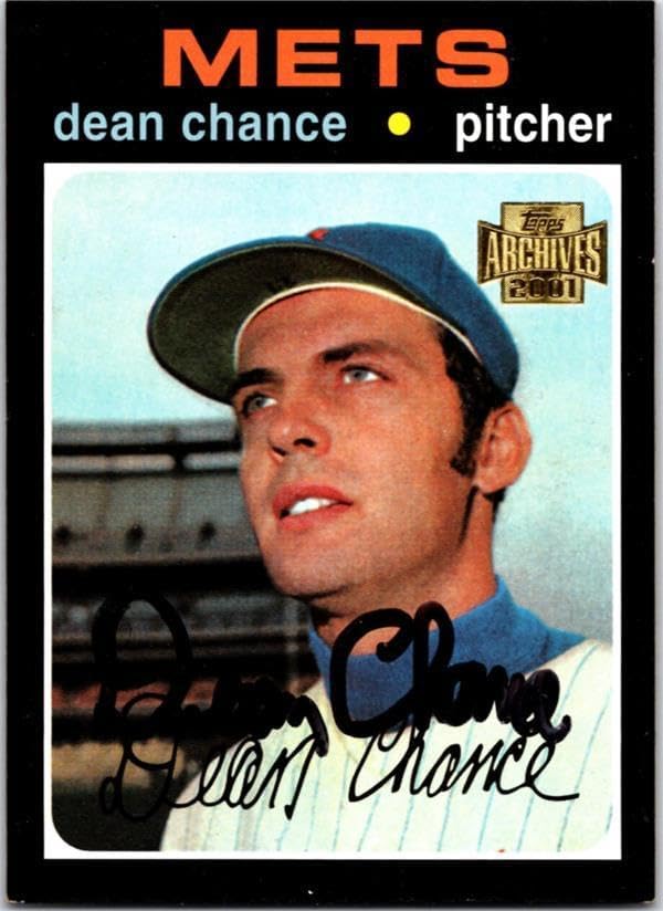 Dean Chance autographed Baseball Card (New York Mets) 2001 Topps Archives #36 – Baseball Slabbed Autographed Cards