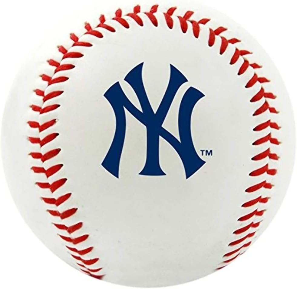 Rawlings MLB New York Yankees Team Logo Baseball, White, 1